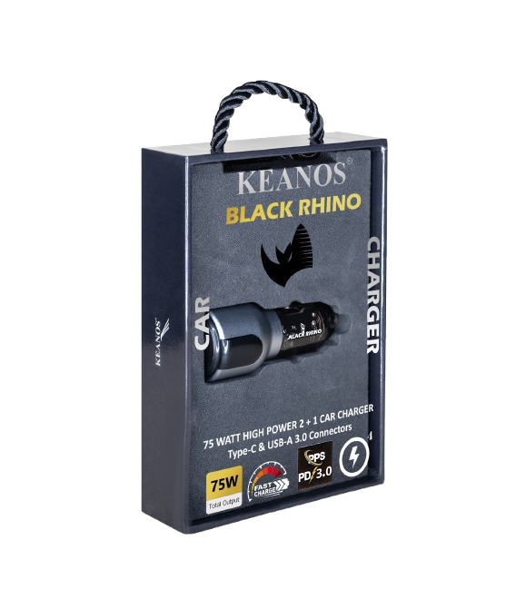 ΦΟΡΤΙΣΤΗΣ ΑΥΤΟΚΙΝΗΤΟΥ KEANOS BLACK RHINO 75WATT 2+1 SILVER