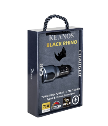 ΦΟΡΤΙΣΤΗΣ ΑΥΤΟΚΙΝΗΤΟΥ KEANOS BLACK RHINO 75WATT 2+1 SILVER