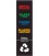 950-831 PREMIUM BLACK LABEL RECYCLING METAL GLASS PAPER PLASTIC 8,5x33cm VIOMES