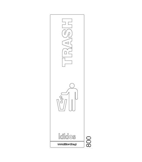 950-800 PREMIUM WHITE LABEL RECYCLING TRASH 8,5x33cm VIOMES