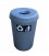 316-58 ΚΑΔΟΣ ΠΛΑΣΤΙΚΟΣ BASIC OPEN TOP FULL COLOR ΓΚΡΙ Ø42xh62,5cm 60LT VIOMES