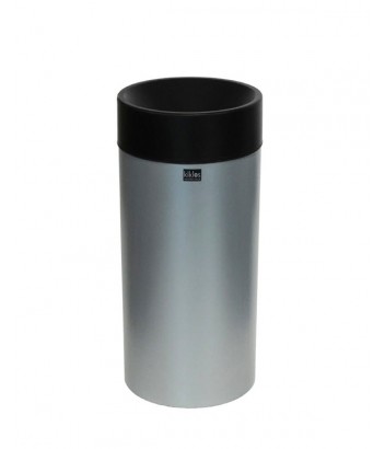 328.7-200 ΚΑΔΟΣ ΠΛΑΣΤΙΚΟΣ DECO OPEN TOP LABEL INOX ΑΝΟΙΚΤΟ ΚΑΠΑΚΙ Ø30xh50cm 28LT VIOMES