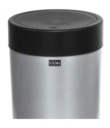 330.7-200 ΚΑΔΟΣ ΠΛΑΣΤΙΚΟΣ DECO SWING INOX ΠΑΛΛΟΜΕΝΟ ΚΑΠΑΚΙ Ø30xh65cm 36LT VIOMES