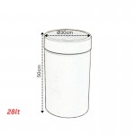 328.7-200 ΚΑΔΟΣ ΠΛΑΣΤΙΚΟΣ DECO SWING INOX ΠΑΛΛΟΜΕΝΟ ΚΑΠΑΚΙ Ø30xh50cm 28LT VIOMES