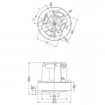 432200699152 ΜΟΤΕΡ ΣΚΟΝΗΣ Φ119,8mm L113,6mm 1800W DOMeL