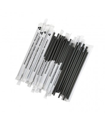 ΚΑΛΑΜΑΚΙΑ ΕΠΑΝΑΧΡΗΣΙΜΟΠΟΙΟΥΜΕΝΑ FRAPE ΙΣΙΟ ΜΑΥΡΟ 5mm 23cm ΕΝΑ ΕΝΑ 1000ΤΜΧ TEFACO