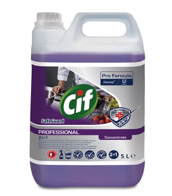 CIF PROFESSIONAL SAFEGUARD 2in1 ΚΑΘΑΡΙΣΤΙΚΟ ΑΠΟΛΥΜΑΝΤΙΚΟ 5LT