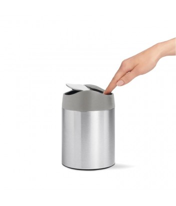 CW1637CB ΚΑΔΟΣ INOX ΜΕ ΜΑΥΡΟ SIMPLEHUMAN 1.5 LT