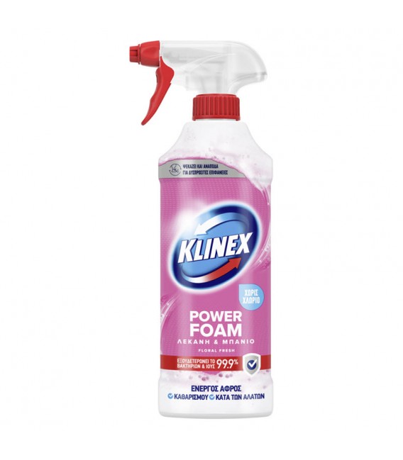 KLINEX ΚΑΘΑΡΙΣΤΙΚΟ ΜΠΑΝΙΟΥ POWER FOAM FLORAL FRESH 435ml