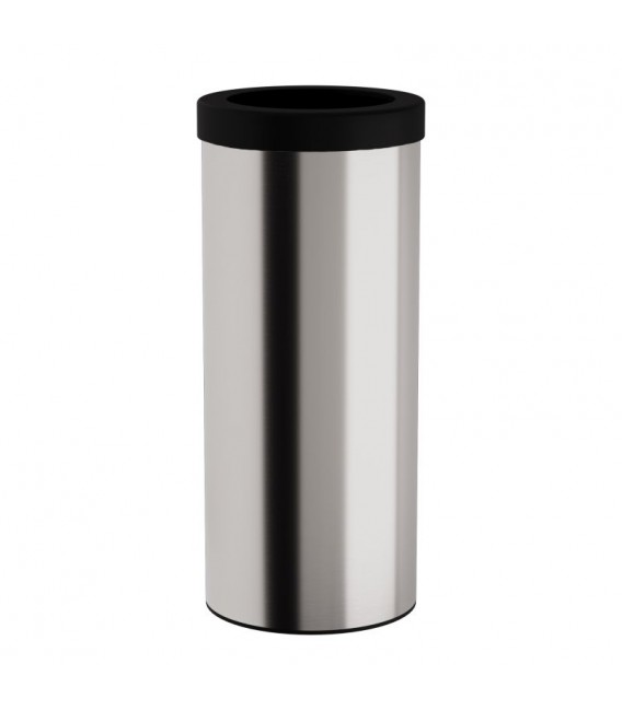 ΚΑΔΟΣ ΑΝΟΙΧΤΟΣ INOX ΜΑΤ ΜΕ ΚΑΠΑΚΙ ΜΑΥΡΟ ΜΑΤ 30LT 25x57cm PAM