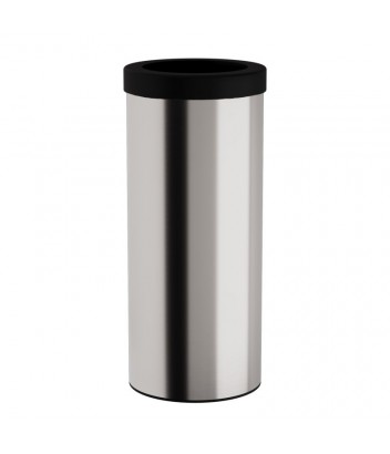 ΚΑΔΟΣ ΑΝΟΙΧΤΟΣ INOX ΜΑΤ ΜΕ ΚΑΠΑΚΙ ΜΑΥΡΟ ΜΑΤ 30LT 25x57cm PAM