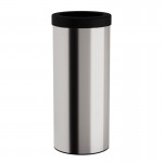 ΚΑΔΟΣ ΑΝΟΙΧΤΟΣ INOX ΜΑΤ ΜΕ ΚΑΠΑΚΙ ΜΑΥΡΟ ΜΑΤ 30LT 25x57cm PAM