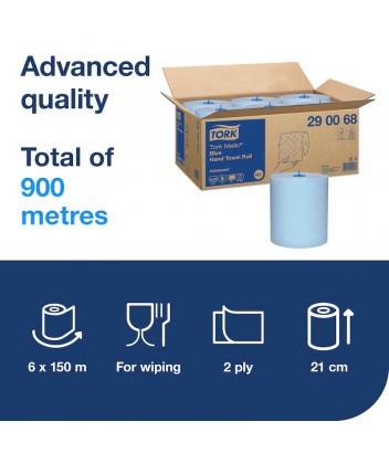 290068 ΡΟΛΟ ΧΕΙΡΟΠΕΤΣΕΤΑ ΜΠΛΕ MATIC H1 6x150m TORK