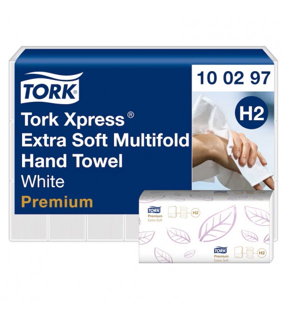 100297 ΧΕΙΡΟΠΕΤΣΕΤΑ ΖΙΚ-ΖΑΚ XPRESS EXTRA SOFT PREMIUM WHITE  H2 21x100 2P TORK