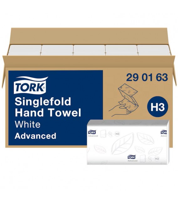 290163 ΧΕΙΡΟΠΕΤΣΕΤΑ ΖΙΚ-ΖΑΚ V-FOLD XPRESS SOFT ADVANCED WHITE H3 15x250 2P TORK