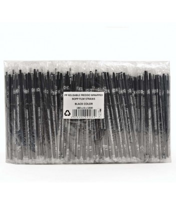 ΚΑΛΑΜΑΚΙΑ ΠΛΑΣΤΙΚΑ ΕΠΑΝΑΧΡΗΣΙΜΟΠΟΙΟΥΜΕΝΑ FREDDO ΙΣΙΟ ΜΑΥΡΟ 1/1 4,5mm 18cm 1000ΤΜΧ