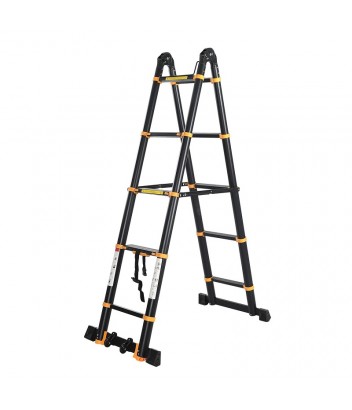 CM705AL ΤΗΛΕΣΚΟΠΙΚΗ ΣΚΑΛΑ ΑΛΟΥΜΙΝΙΟΥ ΔΙΠΛΟΥ ΣΥΝΔΥΑΣΜΟΥ TELESMART ΜΕ 5+5 ΣΚΑΛΙΑ ΜΕΓΙΣΤΟ ΥΨΟΣ  3.20m PALBEST