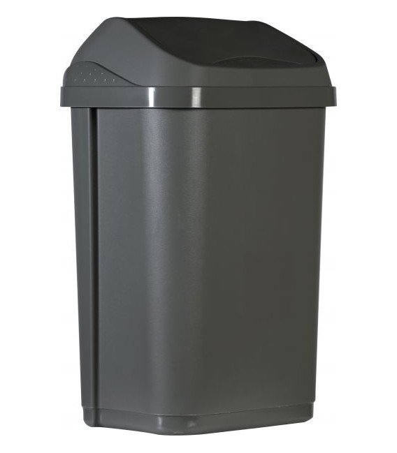 ST-0250-GRY ΚΑΔΟΣ ΑΠΟΡΡΙΜΑΤΩΝ ΠΛΑΣΤΙΚΟΣ ΓΚΡΙ ME ΚΑΠΑΚΙ ΠΑΛΛΟΜΕΝΟ 50LT PROBBAX
