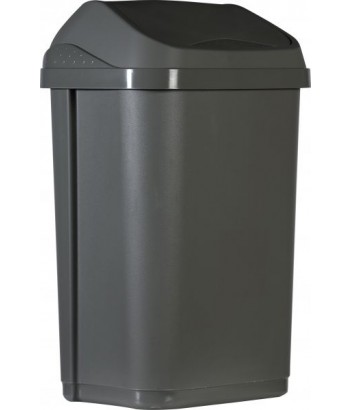 ST-0250-GRY ΚΑΔΟΣ ΑΠΟΡΡΙΜΑΤΩΝ ΠΛΑΣΤΙΚΟΣ ΓΚΡΙ ME ΚΑΠΑΚΙ ΠΑΛΛΟΜΕΝΟ 50LT PROBBAX