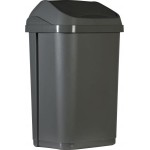 ST-0250-GRY ΚΑΔΟΣ ΑΠΟΡΡΙΜΑΤΩΝ ΠΛΑΣΤΙΚΟΣ ΓΚΡΙ ME ΚΑΠΑΚΙ ΠΑΛΛΟΜΕΝΟ 50LT PROBBAX