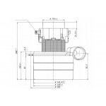 6110930215 ΜΟΤΕΡ ΥΓΡΩΝ ΣΚΟΝΗΣ ΤΡΙΩΝ ΣΤΑΔΙΩΝ ΜΕ ΧΩΝΙ Ø48mm Ø144mm - L208mm 220V 1200W AMETEK
