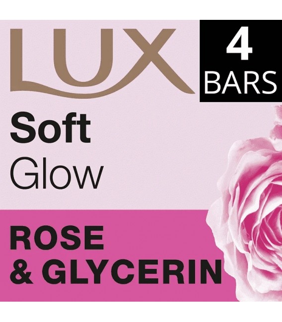 LUX ΣΑΠΟΥΝΙ ΠΛΑΚΑ SOFT GLOW ROSE & GLYCERIN 4 TMX 90gr