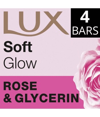 LUX ΣΑΠΟΥΝΙ ΠΛΑΚΑ SOFT GLOW ROSE & GLYCERIN 4 TMX 90gr