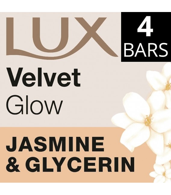 LUX ΣΑΠΟΥΝΙ ΠΛΑΚΑ VELVET GLOW JASMINE & GLYCERIN 4 TMX 90gr
