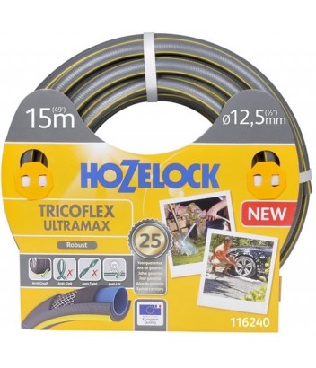 116240 TRICOFLEX ULTRAMAX 1/2'' 15m ΛΑΣΤΙΧΟ ΓΚΡΙ HOZELOCK