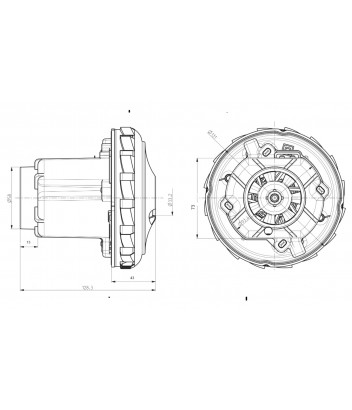 ΜΟΤΕΡ ΥΓΡΩΝ ΣΚΟΝΗΣ BYPASS 1200W Φ13,3 Υ13,3 DOMeL