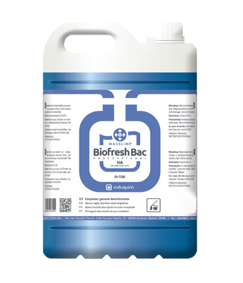 H-106 BIOFRESH BAC ΑΠΟΛΥΜΑΝΤΙΚΟ ΚΑΘΑΡΙΣΤΙΚΟ ΕΠΙΦΑΝΕΙΩΝ ΜΕ ΕΓΚΡΙΣΗ ΕΟΦ 5LT INDUQUIM