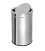 5440 ΚΑΔΟΣ ΑΠΟΡΡΙΜΑΤΩΝ ΠΑΛΛΟΜΕΝΟ ΚΑΠΑΚΙ 62cmx31cm INOX 45LT SILVER