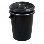 ΚΑΔΟΣ ΠΛΑΣΤΙΚΟΣ ΜΕ ΧΕΡΟΥΛΙ & ΚΑΠΑΚΙ ΜΑΥΡΟΣ Ø52cmΥ67cm 100LT MOBIL PLASTIC