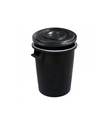 ΚΑΔΟΣ ΠΛΑΣΤΙΚΟΣ ΜΕ ΧΕΡΟΥΛΙ & ΚΑΠΑΚΙ ΜΑΥΡΟΣ Ø62cmΥ71cm 150LT MOBIL PLASTIC