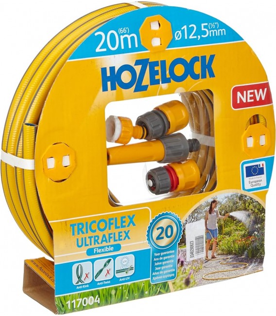 117004 TRICOFLEX ULTRAFLEX STARTER 20m 1/2'' ΛΑΣΤΙΧΟ ΚΙΤΡΙΝΟ HOZELOCK