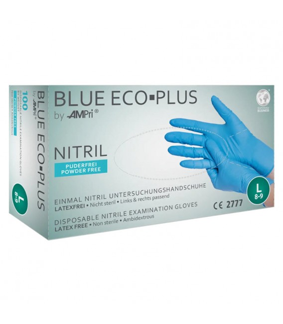 M 01198 ΓΑΝΤΙΑ ΝΙΤΡΙΛΙΟΥ BLUE ECO PLUS ΜΠΛΕ 100 ΤΜΧ AMPri